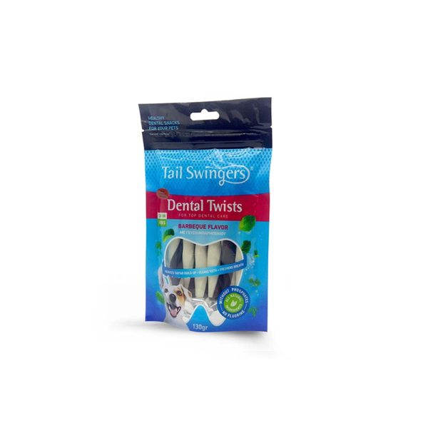 Pet Interest Tail Swingers Dental Twists Οδοντικό Snack Barbeque 130gr