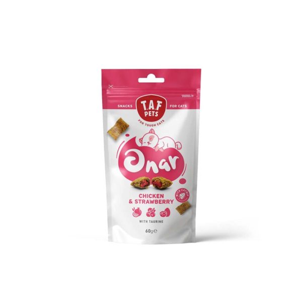 Taf Pets Onar Cat Λιχουδιές Γάτας Snack Chicken & Strawberry 60g