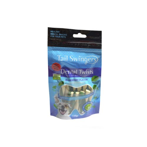 Λιχουδιές Σκύλου Tailswingers Dental Milk Twisters με Blueberry 130gr