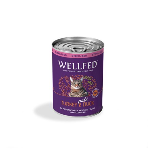 Wellfed Sterilised Turkey & Duck With Salmon Oil 400g