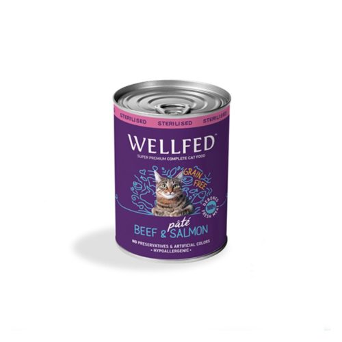 Wellfed Sterilised Beef & Salmon With Salmon Oil 400g