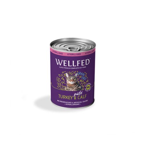 Wellfed Sterilised Turkey & Calf With Salmon Oil 400g