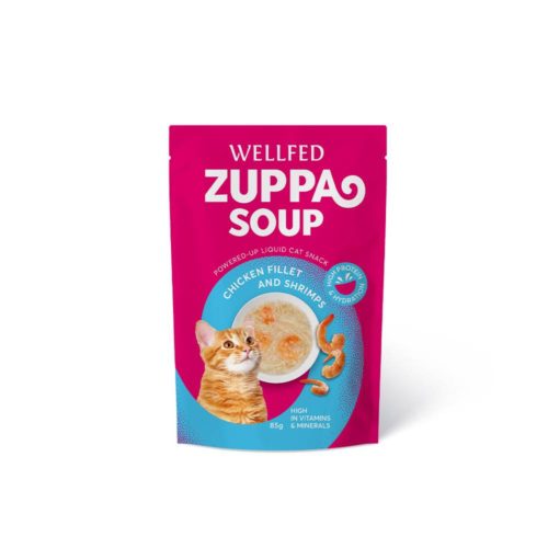 Σούπα Γάτας Pet Interest Wellfed Zuppa Soup με Κοτόπουλο & Γαρίδα 85gr