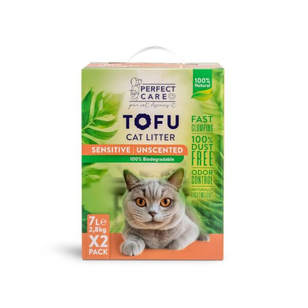 Άμμος Γάτας Perfect Care Cat Tofu Sensitive 14lt (2 x 7lt)