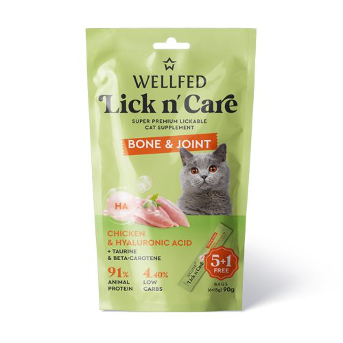 Λιχουδιά Γάτας Wellfed Lick N' Care Bone & Joint (6x15gr) 90gr