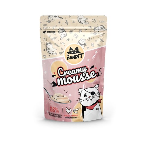 MR.BANDIT Λιχουδιά Γάτας Με Κοτόπουλο Γαρίδα Creamy Mousse Chicken 60gr