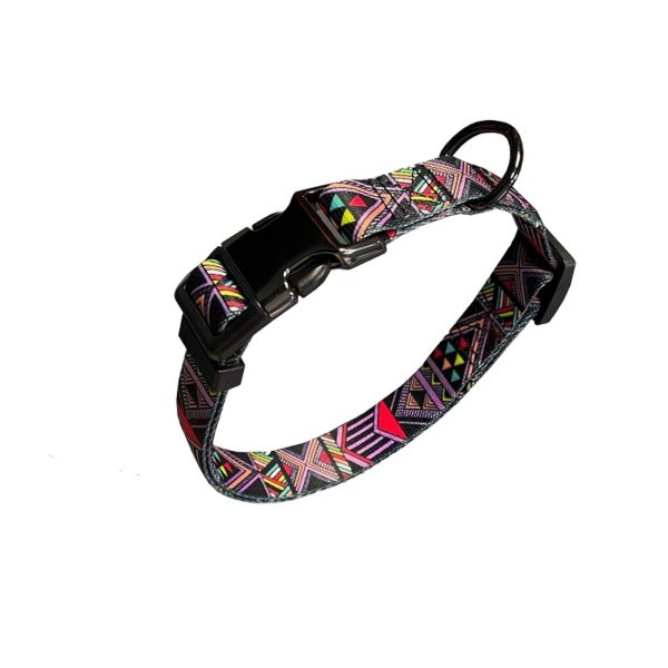 Περιλαίμιο Σκύλου GoGet Με Πλαστικό Κλιπ Kaleidoscope Μωβ Xs 1x20-30cm