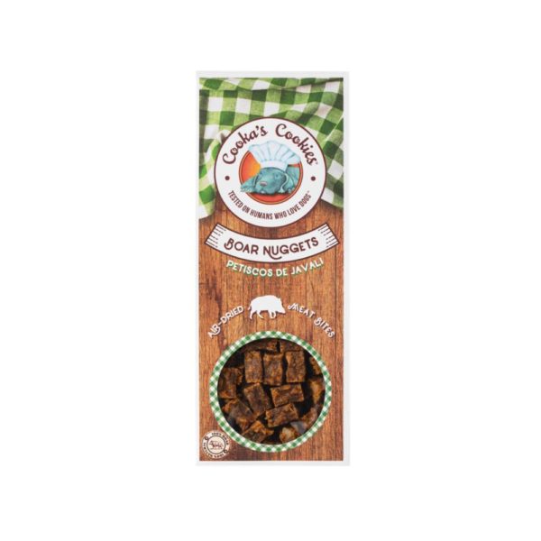 Cookas Cookies Boar Nuggets Air-Dried Λιχουδιά Αγριογούρουνο 60gr