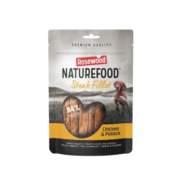 Rosewood Λιχουδιές Σκύλου Naturefood Steak Fillet με Κοτόπουλο και Μπακαλιάρο 100gr