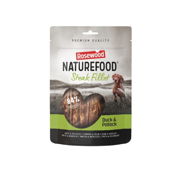 Rosewood Λιχουδιές Σκύλου Naturefood Steak Fillet με Πάπια και Μπακαλιάρο 100gr