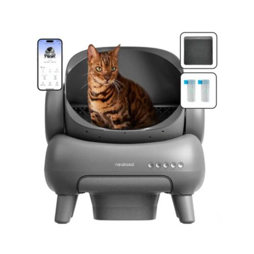 Ηλεκτρονική Αυτοκαθαριζόμενη Ανοιχτή Τουαλέτα Γάτας Neakasa M1 7,17lt Γκρι