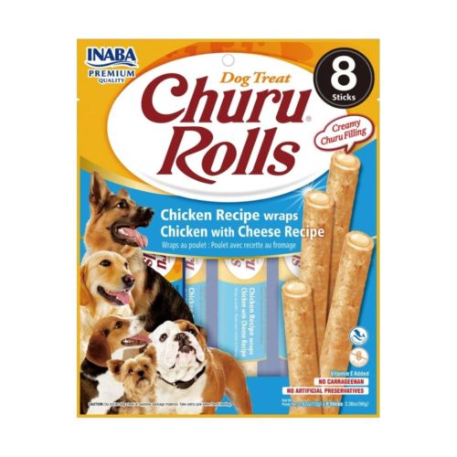 Λιχουδιές Churu Dog Rolls Chicken and Cheese 8 x 12gr