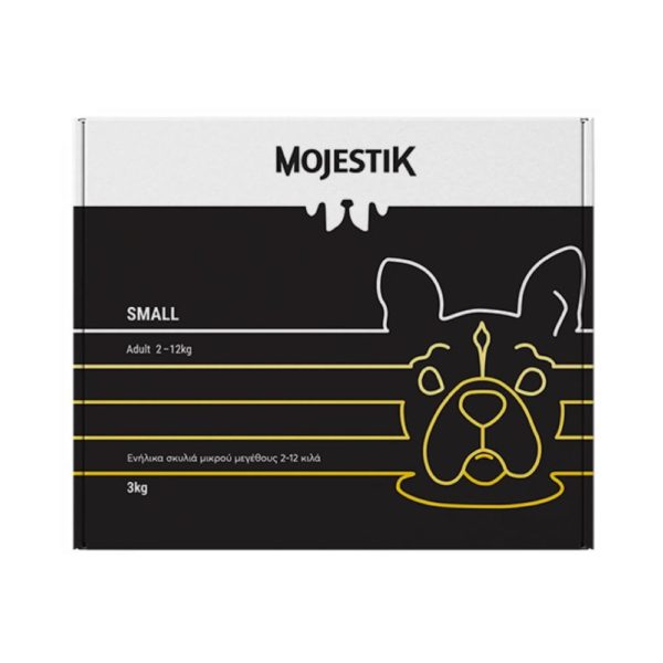 Ξηρά Τροφή Σκύλου Mojestik Premium Adult Small 3kg με κοτόπουλο, μοσχάρι και αρνί.