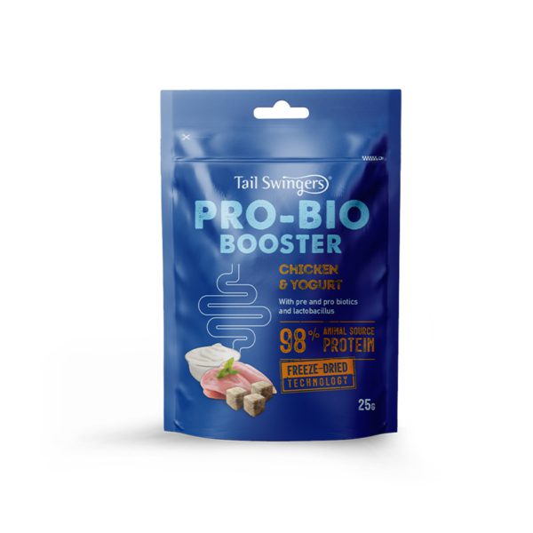 Συμπλήρωμα Διατροφής Σκύλου Tailswingers F.D. Pro-bio Booster Chicken & Yogurt 25gr με Κοτόπουλο & γιαούρτι.