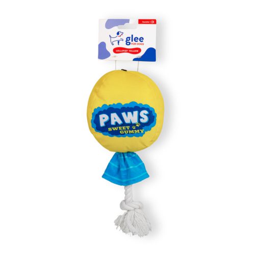 Παιχνίδι Σκύλου Glee Lollipop Rope Squeaky Κίτρινο