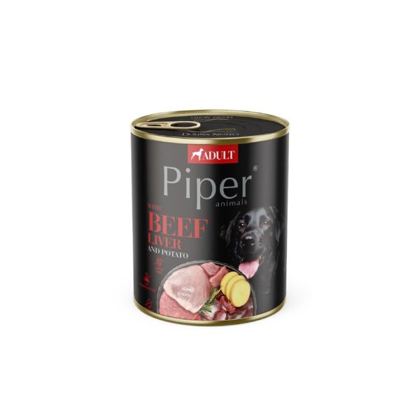 Piper Υγρή Τροφή Σκύλου με Συκώτι Βοδινού και Πατάτα 800γρ.