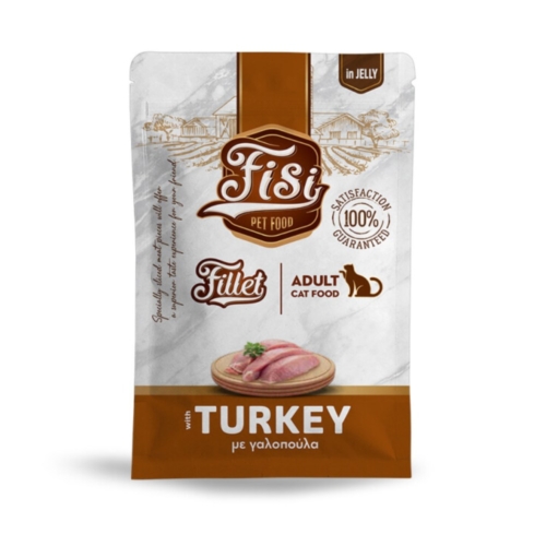 Fisi Fillet Adult Cat Γαλοπούλα σε ζελέ 85gr