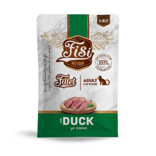 Fisi Fillet Adult Cat Πάπια σε ζελέ 85gr