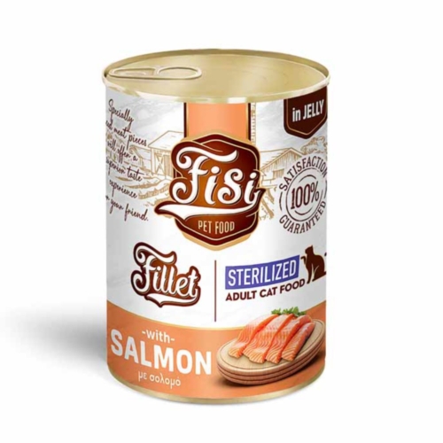Fisi Fillet Cat Adult Σολομός σε Ζελέ Sterilized 400gr
