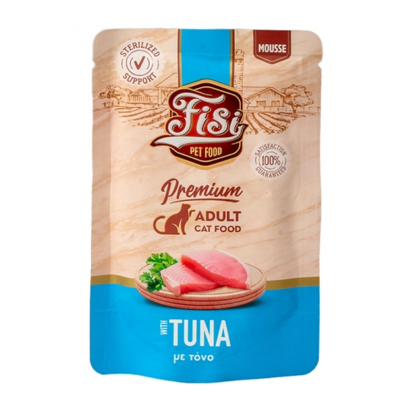 Fisi Pure Meat Cat Adult Mousse Τόνος 80gr