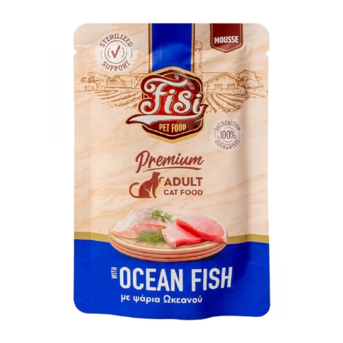 Fisi Pure Meat Cat Adult Mousse Ψάρια Ωκεανού 80gr