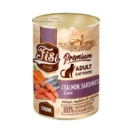 Fisi Κονσέρβα Γάτας Adult Sterilised Κομματάκια Σολομός Σαρδέλα και Καρότα 400gr