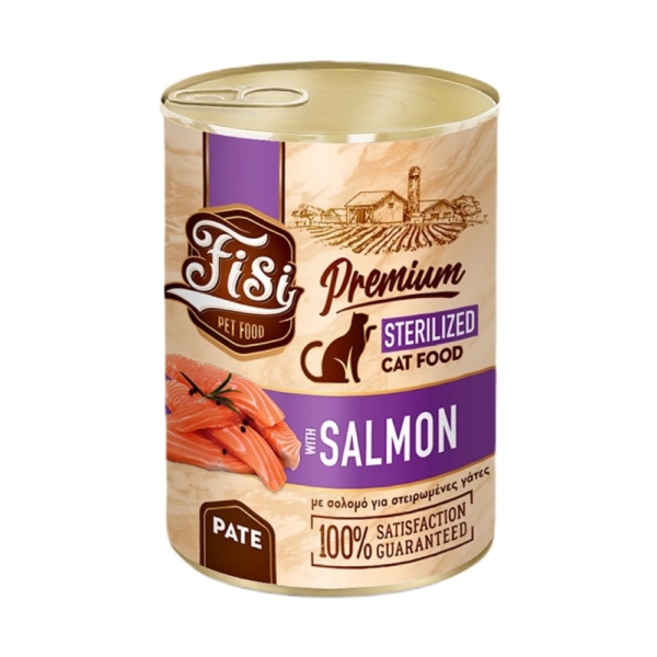 Fisi Κονσέρβα Γάτας Adult Sterilised Σολομός Pate 400gr
