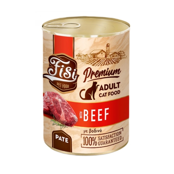 Fisi Κονσέρβα Γάτας Adult Βοδινό Pate 400gr