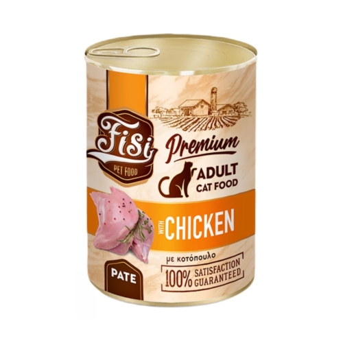 Fisi Κονσέρβα Γάτας Adult Κοτόπουλο Pate 400gr