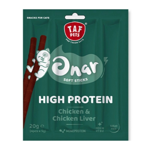 Λιχουδιά Γάτας Taf Pets- Onar Soft Sticks Chicken & Chicken Liver 20gr