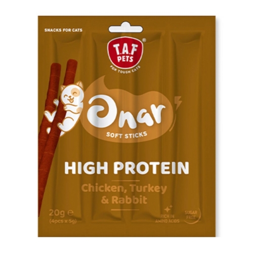Λιχουδιά Γάτας Taf Pets- Onar Soft Sticks Chicken, Turkey & Rabbit 20gr