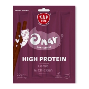 Λιχουδιά Γάτας Taf Pets- Onar Soft Sticks Lamb & Chicken 20gr