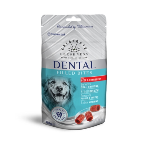 Λιχουδιές Celebrate Freshness Dental Filled Rolls Beef & Cranberry 150gr