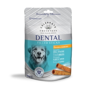 Λιχουδιές Celebrate Freshness Dental Filled Sticks Chicken & Cranberry 150gr