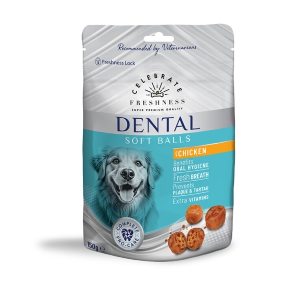 Λιχουδιές Celebrate Freshness Dental Soft Balls Chicken 150gr