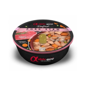 Μαγειρευτή Τροφή για Σκύλους Alpha Spirit Real Food Pork 280gr