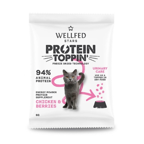 Συμπλήρωμα Διατροφής Wellfed F.D. Protein Toppin' Chicken & Berries 6gr