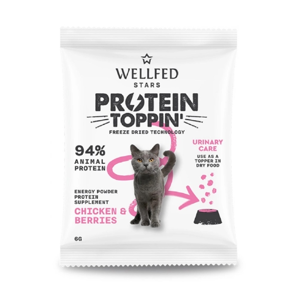 Συμπλήρωμα Διατροφής Wellfed F.D. Protein Toppin' Chicken & Berries 6gr