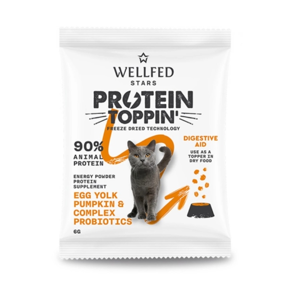 Συμπλήρωμα Διατροφής Wellfed F.D. Protein Toppin' Egg Yolk & Pumpkin 6gr