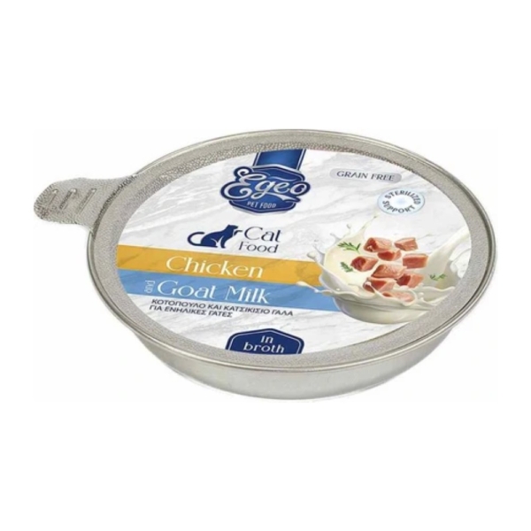 Egeo Cat Pouch Goat Milk Chicken Σε Ζωμό 50gr