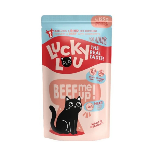 Lucky Lou LifeStage Adult Πουλερικά & Βοδινό (με Κολοκυθάκι) 125gr