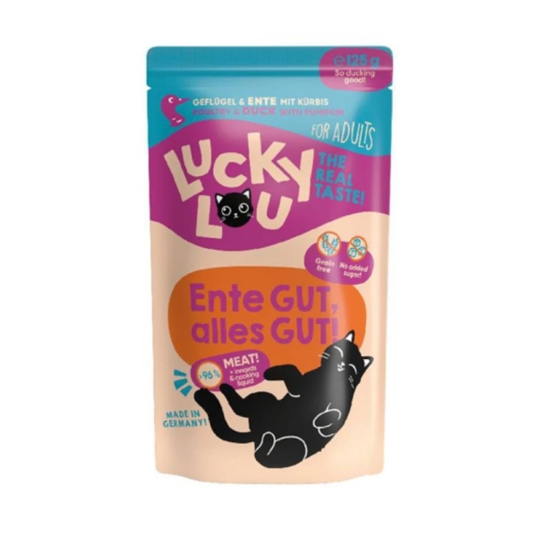 Lucky Lou LifeStage Adult Πουλερικά & Πάπια (με Κολοκύθα) 125gr