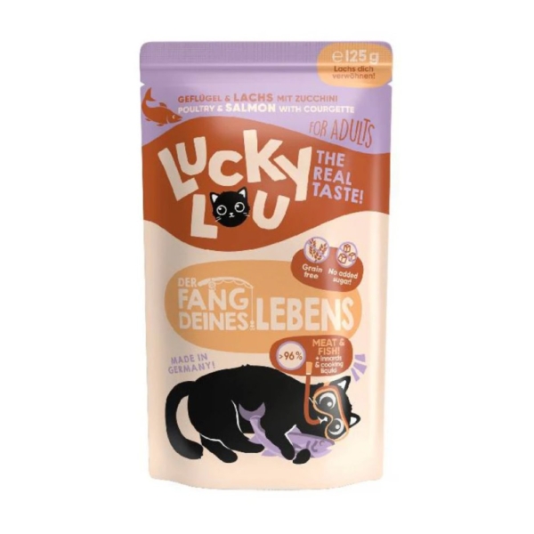 Lucky Lou LifeStage Adult Πουλερικά & Σολομός 125gr