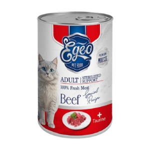 Υγρή Τροφή Γάτας Egeo Cat Adult Βοδινό σε Mousse 375gr