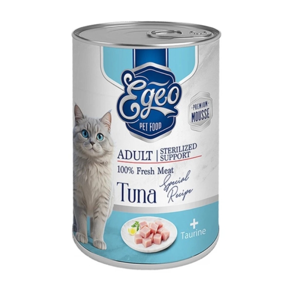 Υγρή Τροφή Γάτας Egeo Cat Adult Τόνο σε Mousse 375gr